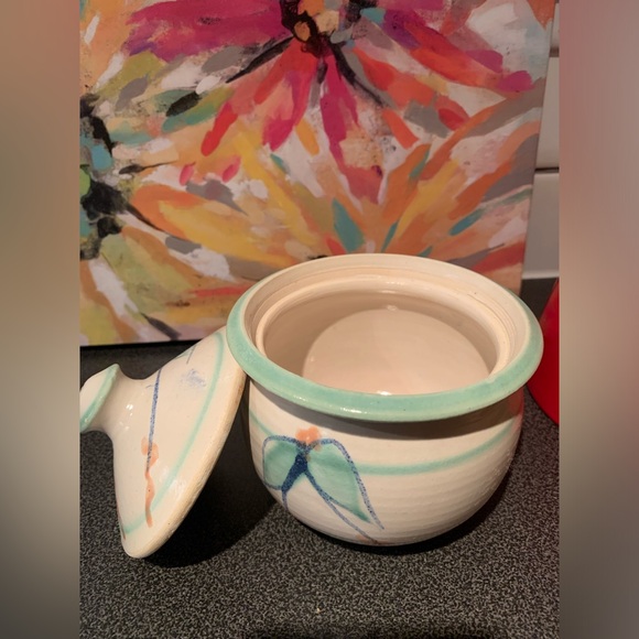 Hand Painted Ceramic Sugar Dish - Picture 3 of 12